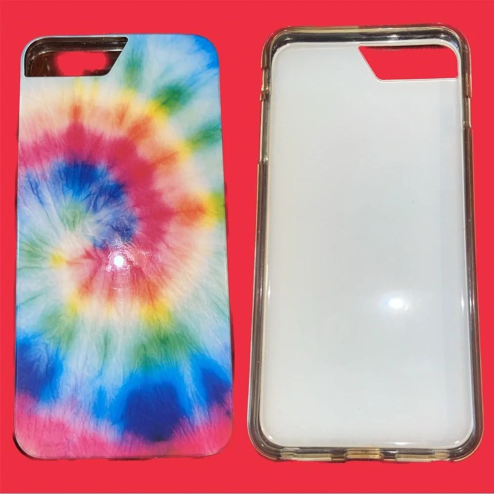 6 Piece Set IPhone 7 Plus Assorted Phone Cases (Glitter/TieDye/Cheetah/Eagle)